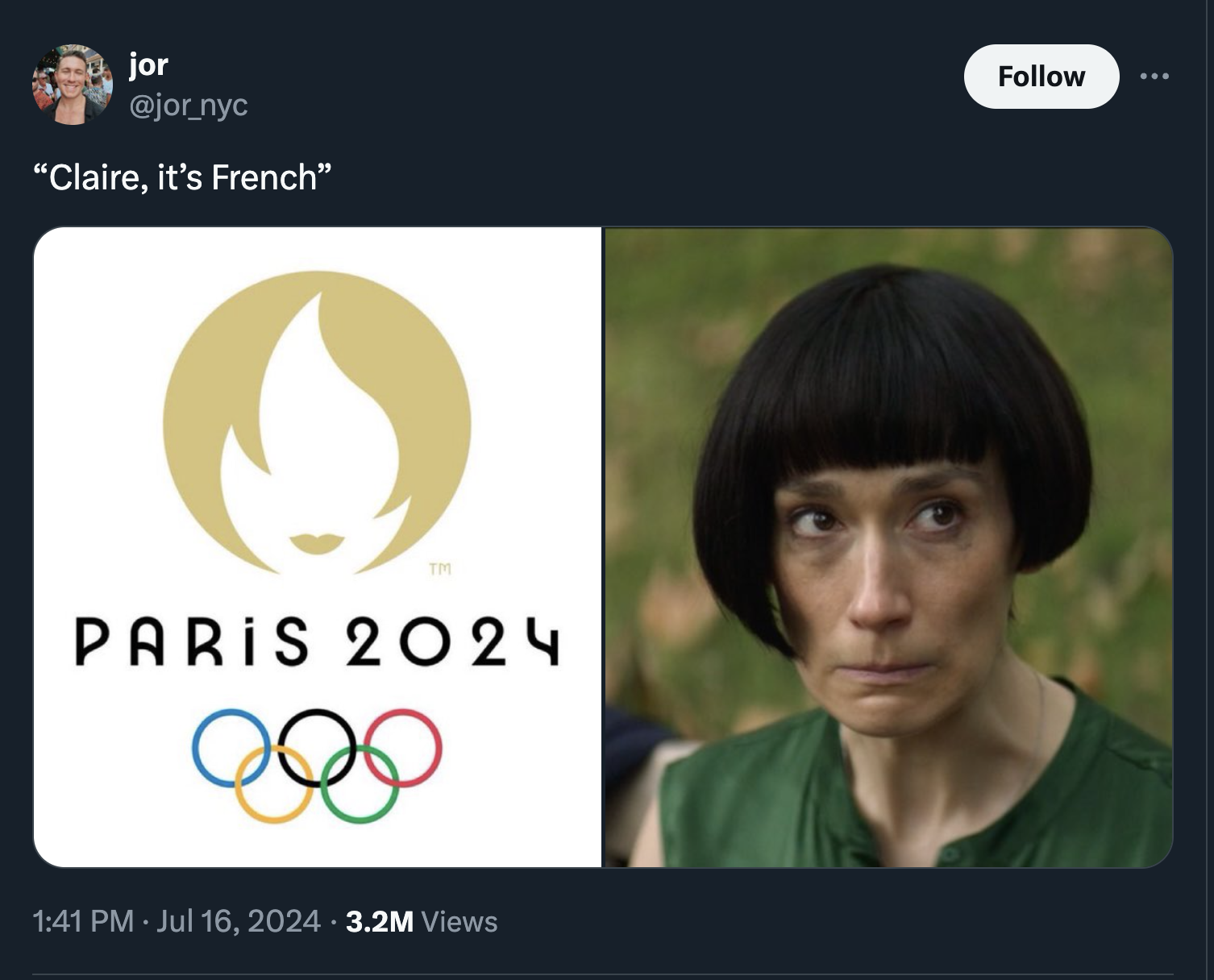 fleabag claire - jor "Claire, it's French" The Paris 2024 3.2M Views